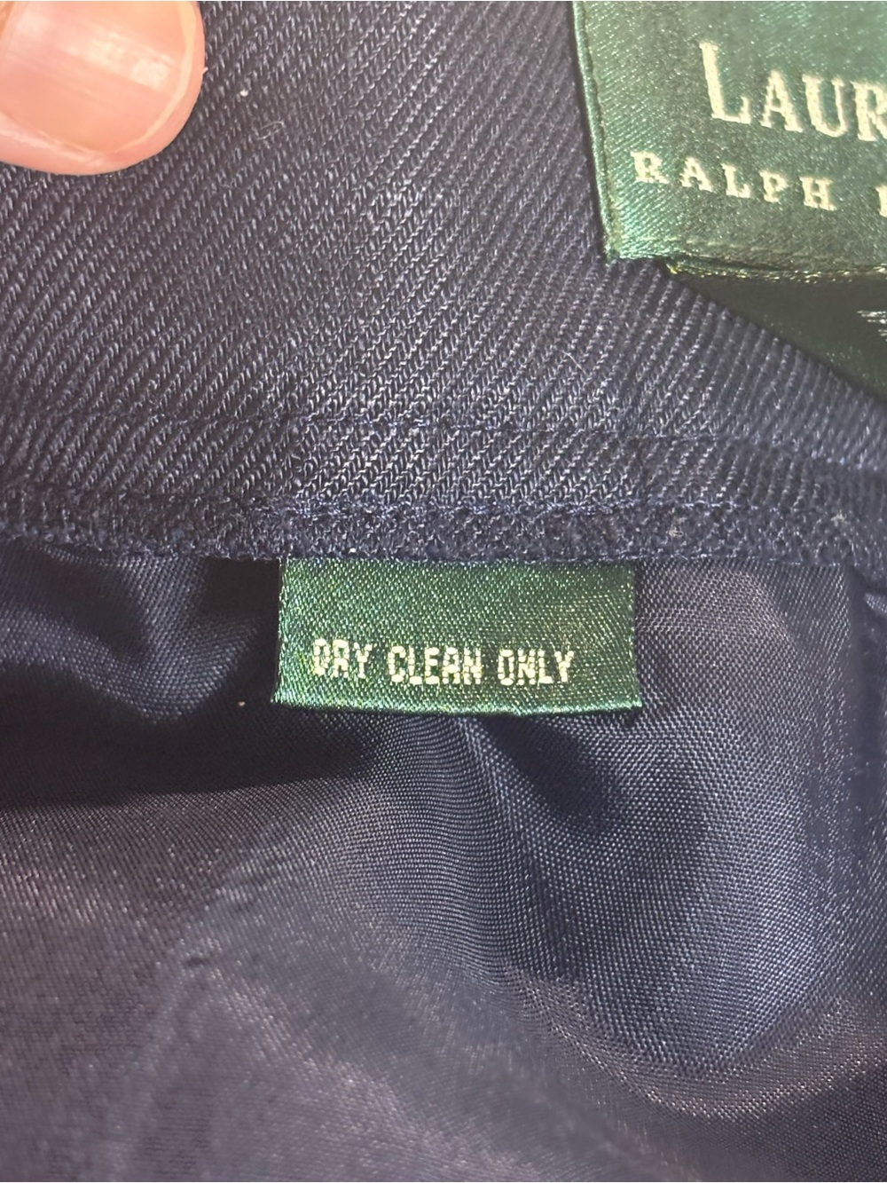 Lauren Ralph Lauren Vintage 100% Linen Wide Leg Dress Pants Navy Size 14 - Picture 6 of 9